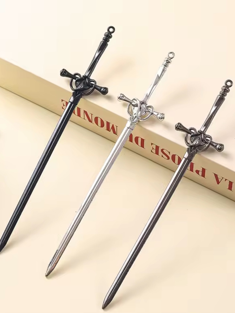 Viking Celtic Sword Hair Stick Ornate Medieval Hair Accessory Set of Three